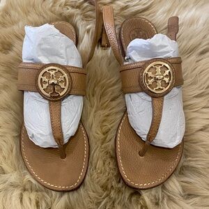 Tory Burch Brown Leather Sandals